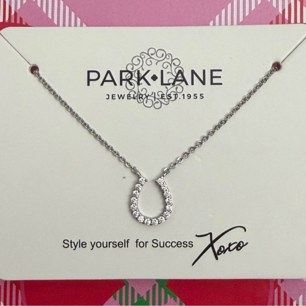Park Lane Dazzle Drop Silver Horseshoe Shaped Necklace! Brand New!! - Picture 2 of 4